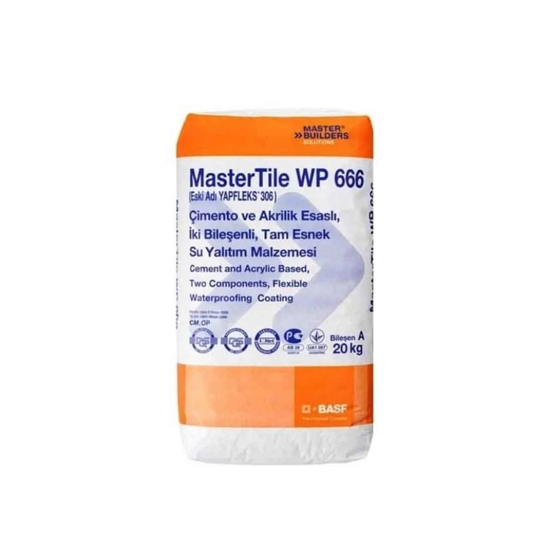 20 Kg Mastertile Wp 666  Pta Çimento Ve Akrilik Esaslı, İki Bileşenli, Tam Esnek Su Yalıtım Malzemesi (yapflex 306)