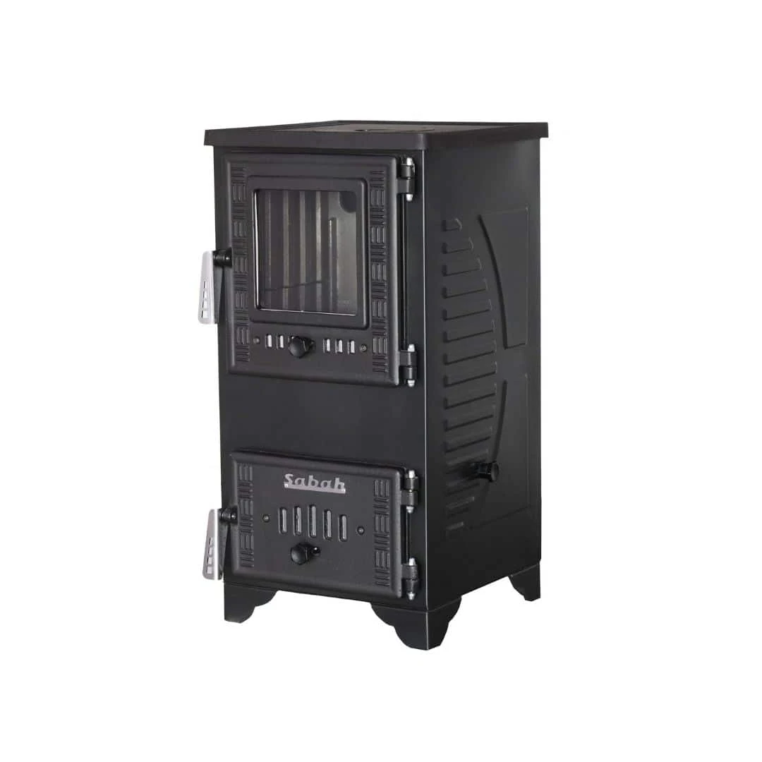 Sabah 102-d  Mini Dik Döküm Şömine Soba