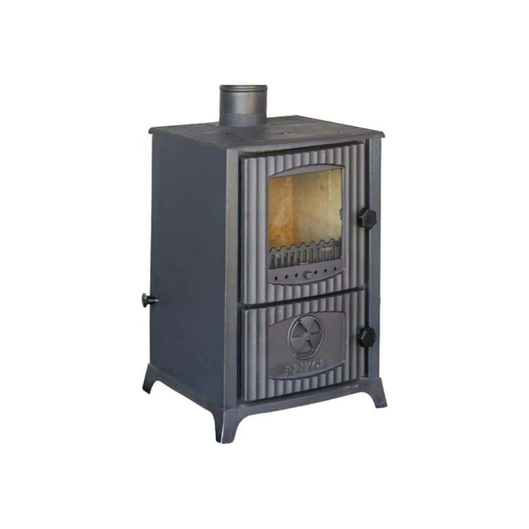 Rekor Asia Döküm Şömine Soba Mat Siyah Ateş Tuğlalı