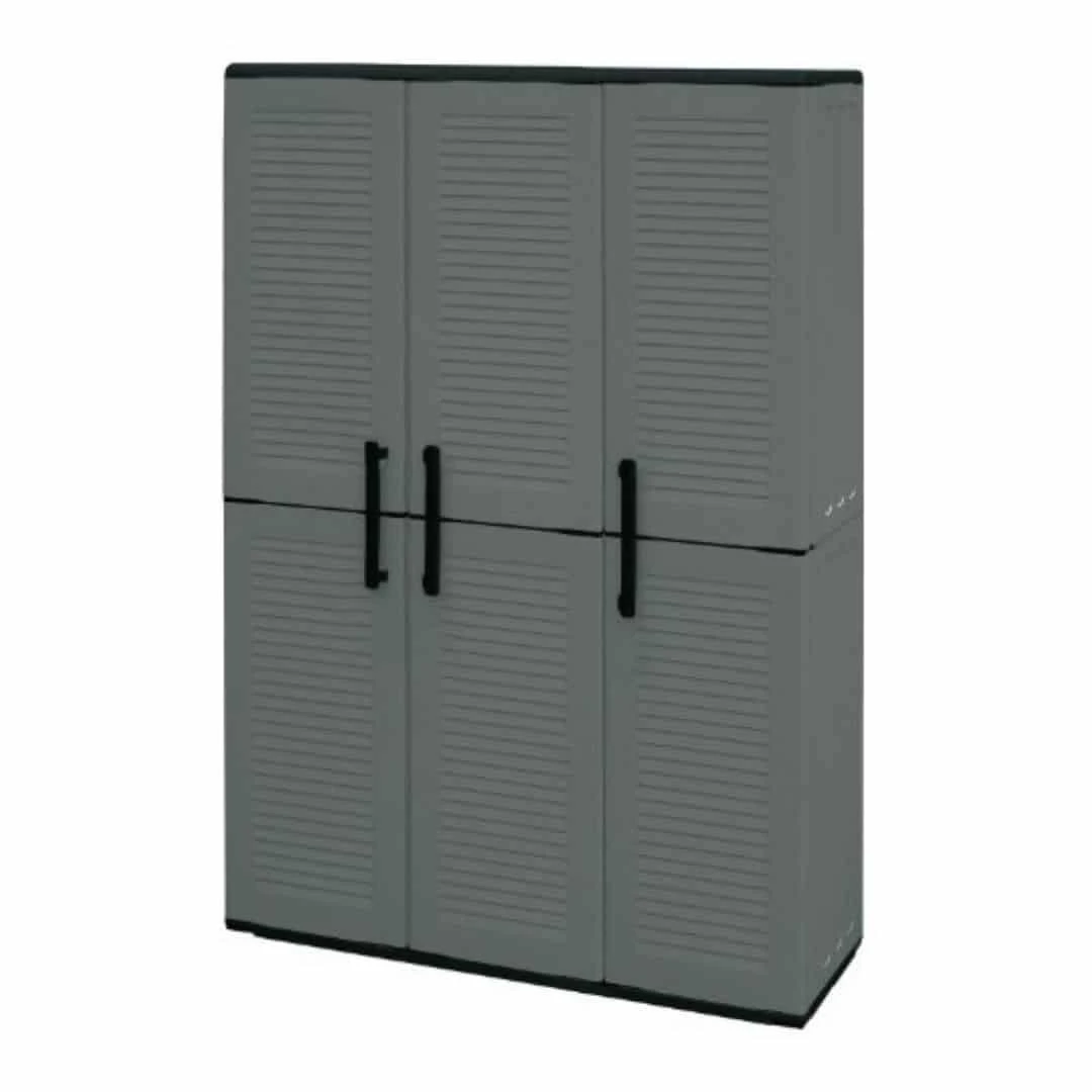 102x37x169 Cm Üç Kapaklı Tam Boy Plastik Bahçe Dolabı