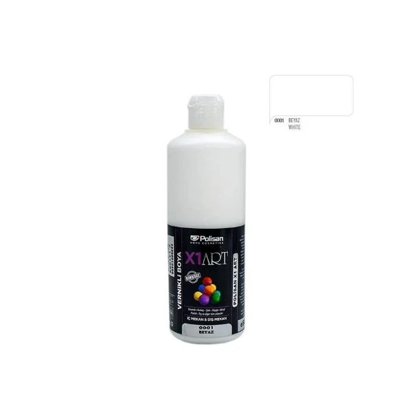 Polisan X1art Vernikli Hobi Boyası Beyaz 500 Ml