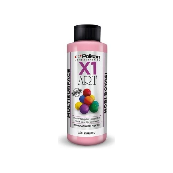 Polisan X1 Art Multisurface Hobi Boyası Gül Kurusu 120 Ml