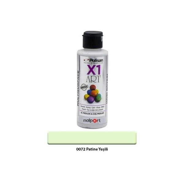 Polisan X1 Art Multisurface Hobi Boyası Patine Yeşili 120 Ml