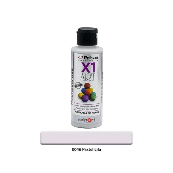 Polisan X1 Art Multisurface Hobi Boyası Pastel Lila 120 Ml