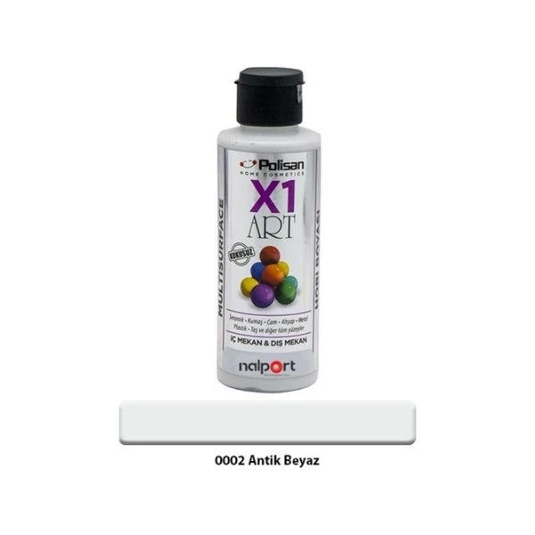 Polisan X1 Art Multisurface Hobi Boyası Antik Beyaz 120 Ml