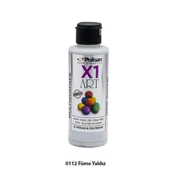 Polisan X1 Art Multisurface Hobi Boyası Yaldız Füme 120 Ml