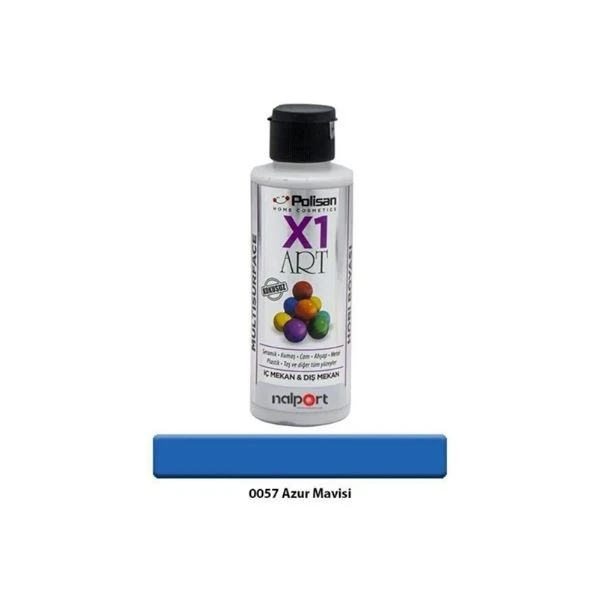 Polisan X1 Art Multisurface Hobi Boyası Azur Mavisi 120 Ml