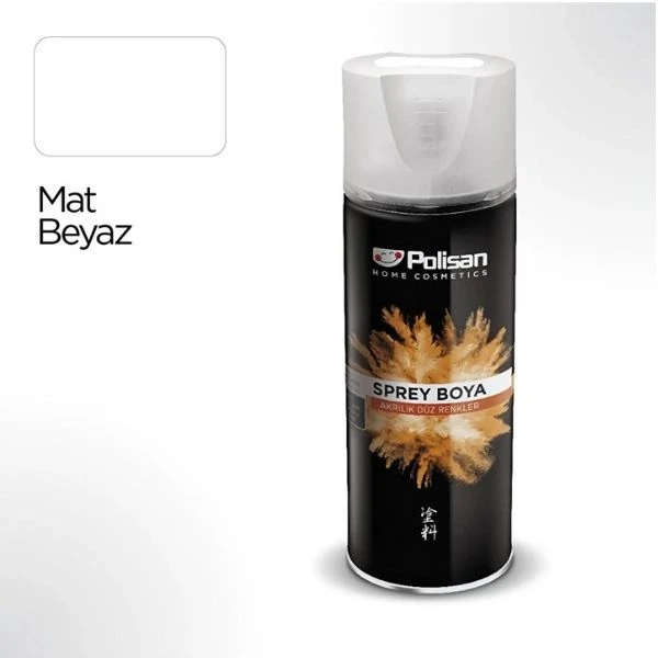 Polisan Sprey Boya Mat Beyaz 400 Ml