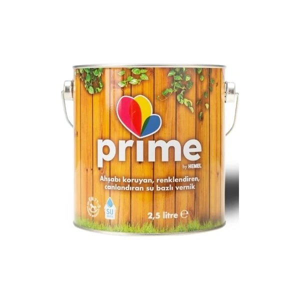Prime Su Bazlı Ahşap Vernik Fındık 2,5 Lt