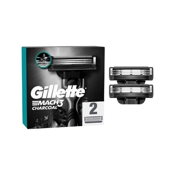 Gillette Mach3 Charcoal Yedek Tıraş Bıçağı 2'li