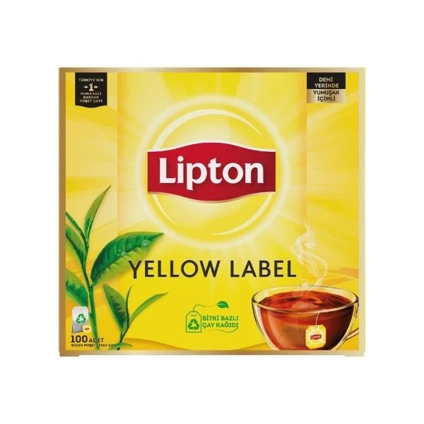 Lipton Yellow Label Süzen Poşey Siyah Çay 100'lü