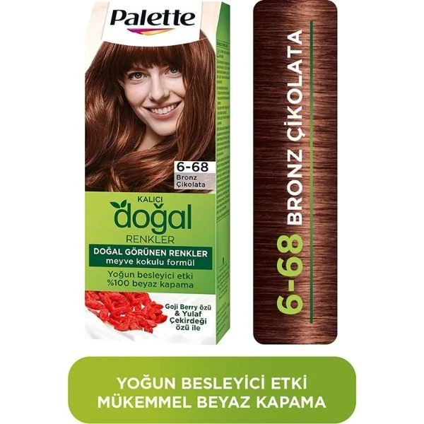 Palette Kalıcı Doğal Renkler 6-68 Bronz Çikolata Saç Boyası