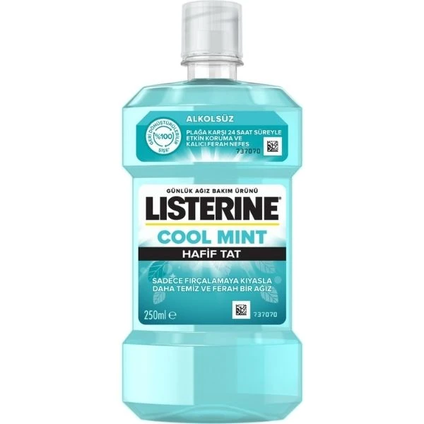 Listerine Cool Mint Hafif Tat Alkolsüz Ağız Bakım Suyu 250 Ml