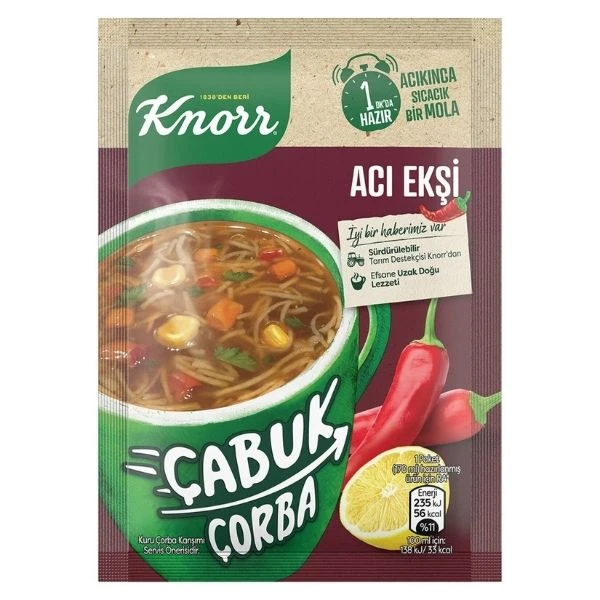 Knorr Çabuk Çorba Acı Ekşi 1 Porsiyon 19 Gram