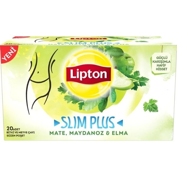 Lipton Slim Plus Mate Maydanoz Elma Bitki Çayı 20'li