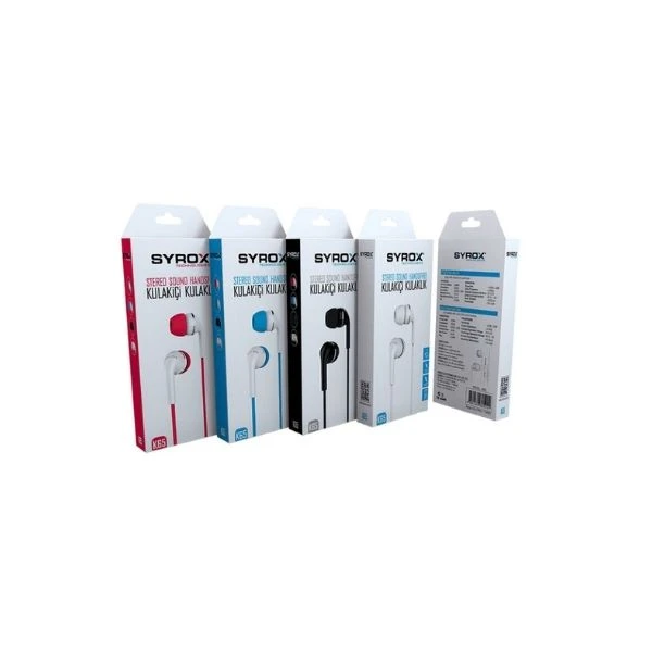 Syrox K65 Mikrofonlu Stereo Kulak İçi Kulaklık (3.5mm Jack)