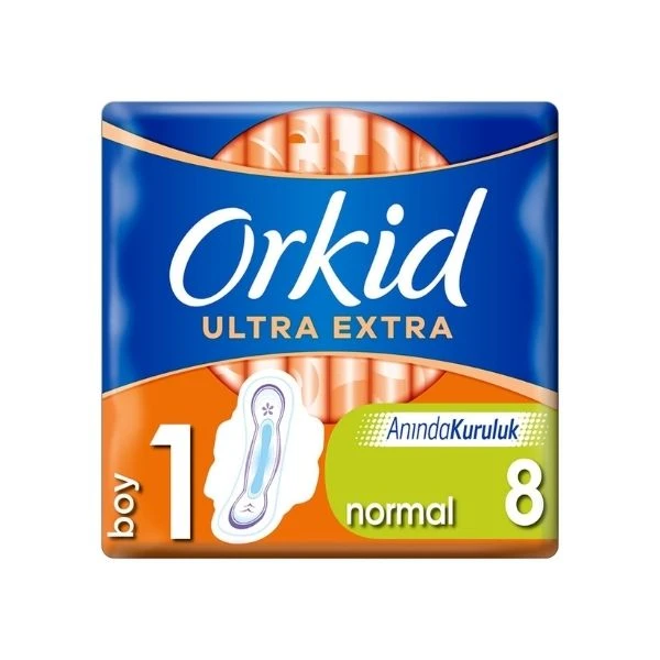 Orkid Ultra Extra Hijyenik Ped Normal Tekli Paket 8 Ped