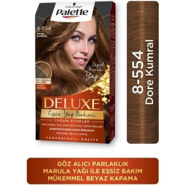 Palette Deluxe Yoğun Renkler 8-554 Dore Kumral Saç Boyası