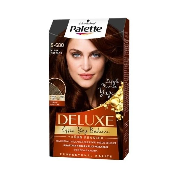 Palette Deluxe Yoğun Renkler 5-680 Altın Kestane