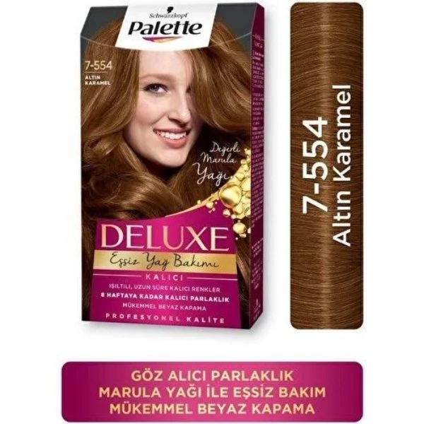 Palette Deluxe 7-554 Altın Karamel Saç Boyası