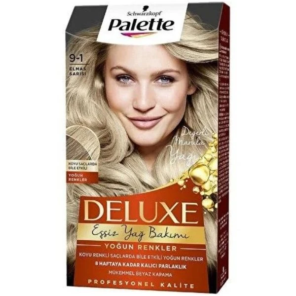 Palette Deluxe Yoğun Renkler 9-1 Elmas Sarısı Saç Boyası