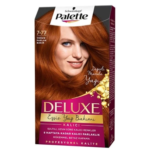 Palette Deluxe 7-77 Yoğun Parlak Bakır Saç Boyası