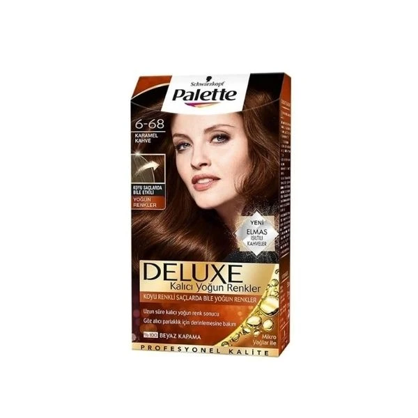 Palette Deluxe Saç Boyası 6.68 Karamel Kahve