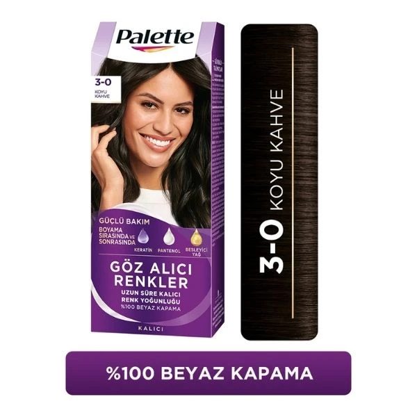 Palette Göz Alıcı Renkler 3-0 Koyu Kahve Saç Boyası