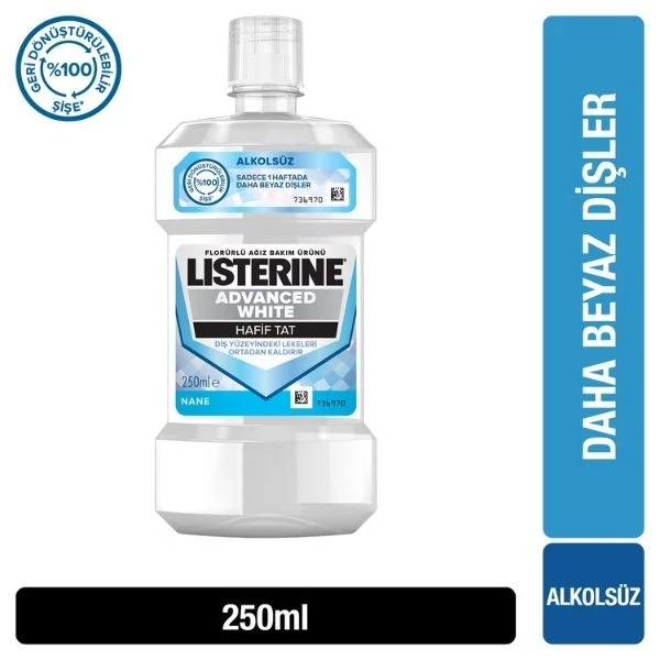 Listerine Advanced White Hafif Tat Ağız Bakim Suyu 250 Ml