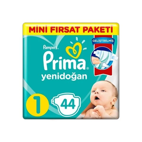 Bebek Bezi Aktif Bebek 1 Beden Yenidoğan Standart Paket 2-5 Kg 44 Adet