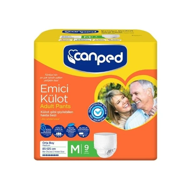 Canped Emici Külot Orta Boy 9'lu