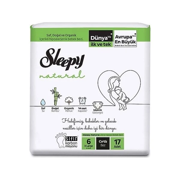 Sleepy Sensitive Jumbo No:6 Extra Large Bebek Bezi 17'li