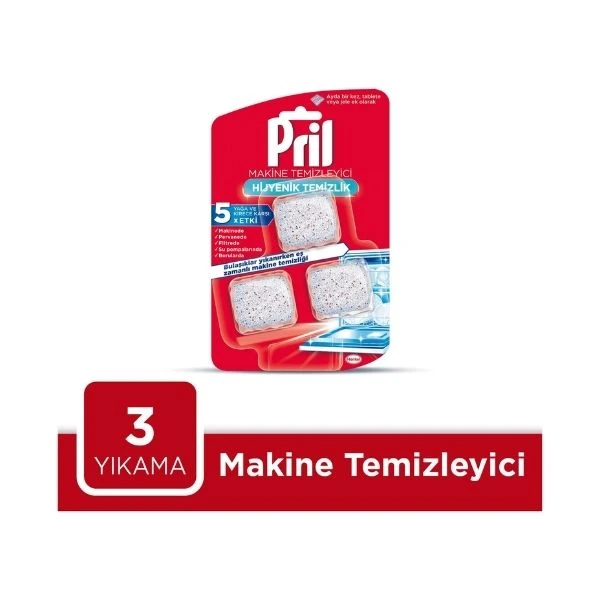 Pril Makine Temizleyici Kapsül 3'lü