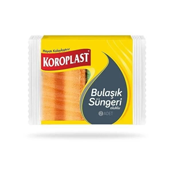 Koroplast Oluklu Bulaşık Süngeri 2'li