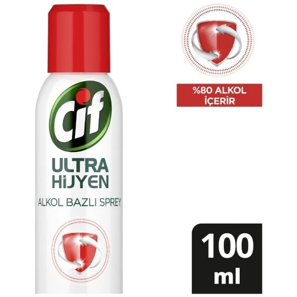 Cif Ultra Hijyen Alkol Bazlı Sprey 100 Ml