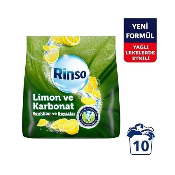 Rinso Toz Deterjan Limon Ve Karbonat Renkliler Ve Beyazlar 1,5 Kg 10 Yıkama