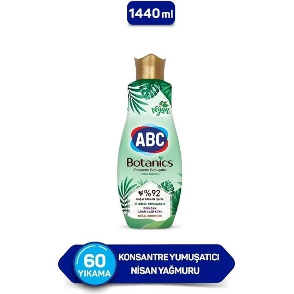 Abc Botanik Konsantre Yumuşatıcı Nisan Yağmuru 1440 Ml