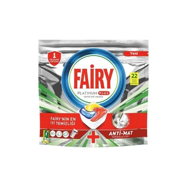 Fairy Platinum Plus 22 Yıkama Bulaşık Makinesi Deterjanı Kapsülü