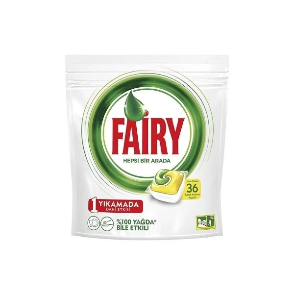 Fairy Bulaşık Makinesi Deterjanı Hepsi Bir Arada Limon 36 Yıkama