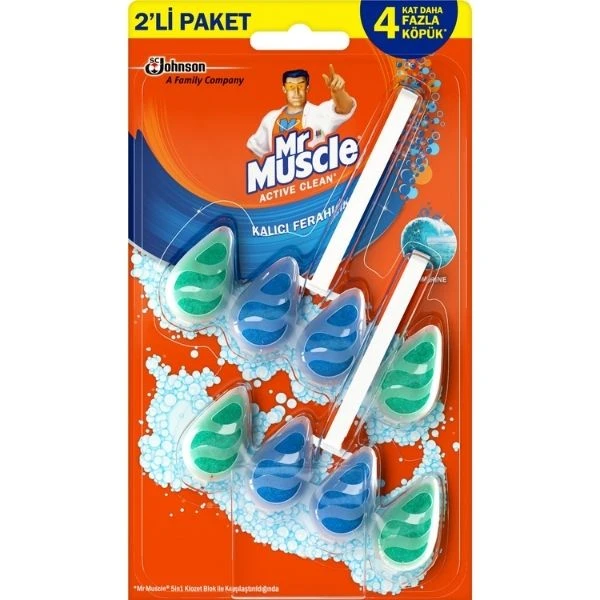 Mr Muscle Active Clean Klozet Blok Marine 2'li