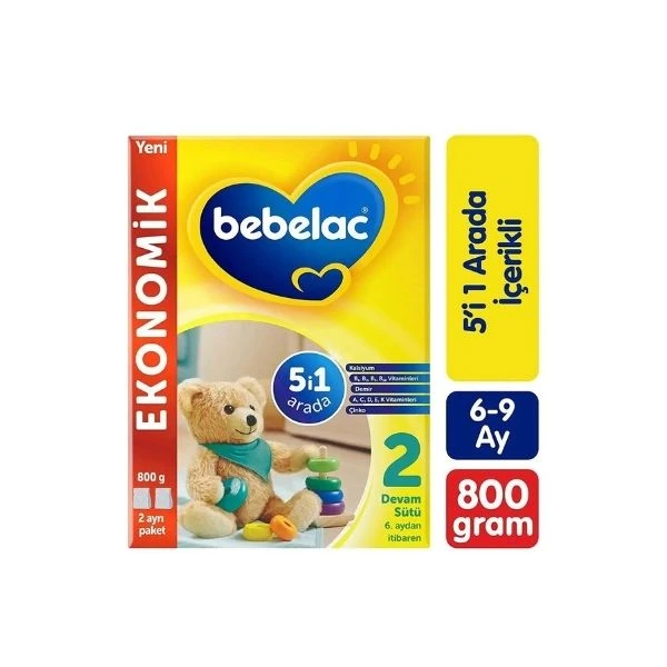 Bebelac 2 Devam Sütü 6-12 Ay 800 Gr