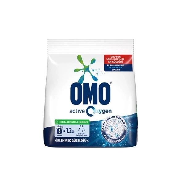 Omo Active Oxygen Toz Çamaşır Deterjanı 1,2 Kg