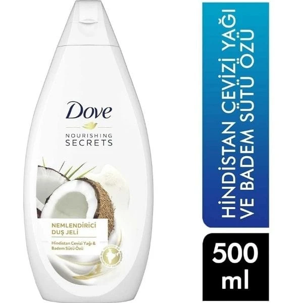 Dove Nemlendirici Hindistan Cevizi Yağı Ve Badem Sütü Özü Duş Jeli 500 Ml
