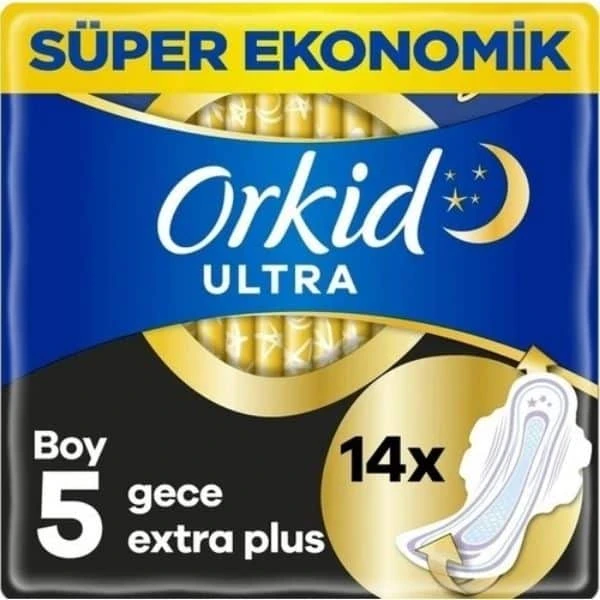 Orkid Ultra Gece Extra Plus Hijyenik Ped 14 Lü