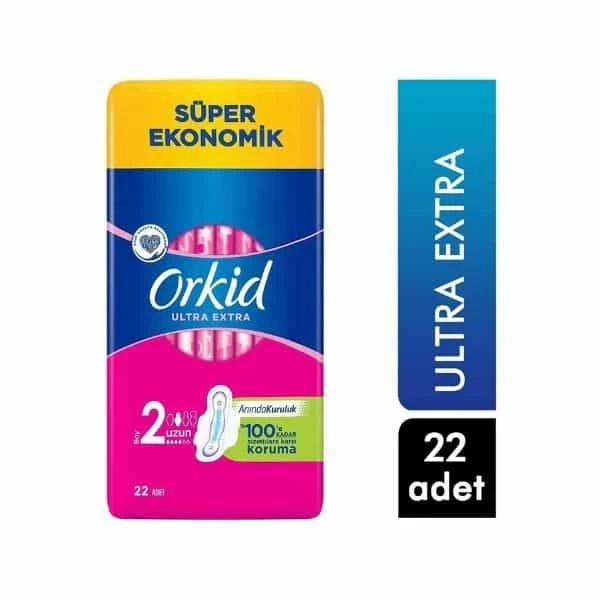 Orkid Ultra Extra Hijyenik Ped Uzun Süper Ekonomik Paket 22 Ped