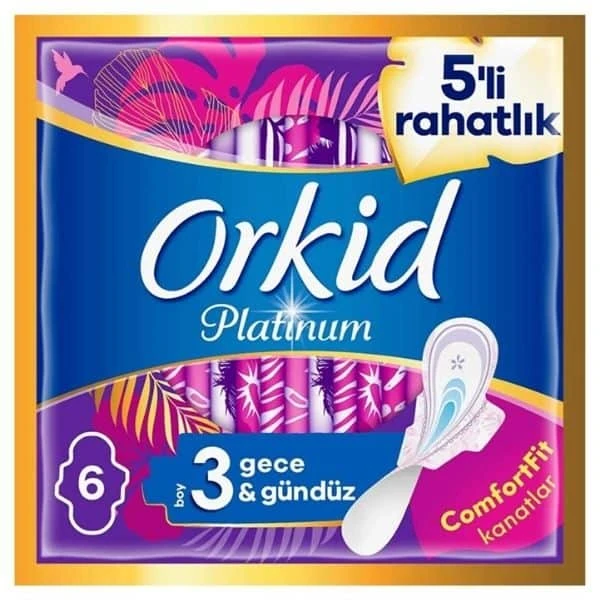 Orkid Platinum Gece Hijyenik Ped  6'lı