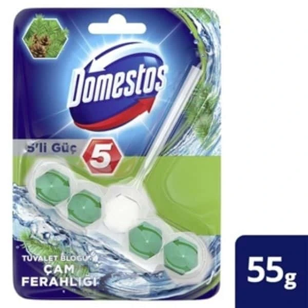 Domestos 5'li Güç Wc Blok Çam Ferahlığı 55 Gr