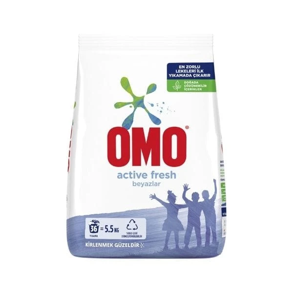 Omo Active Fresh Beyazlar Toz Deterjan 36 Yıkama 5,5 Kg