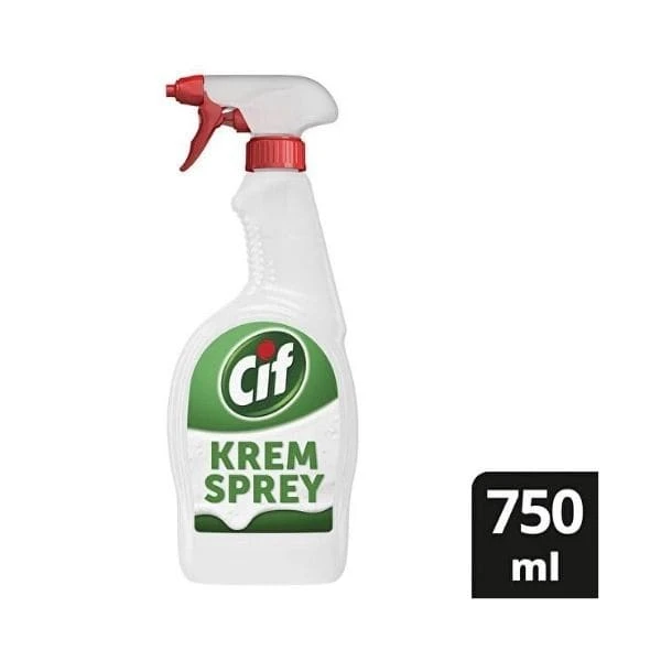 Cif Krem Sprey Amonyak Yüzey Temizleyici En Zorlu Yağ Ve Kirleri %100 Çıkarır 750 Ml