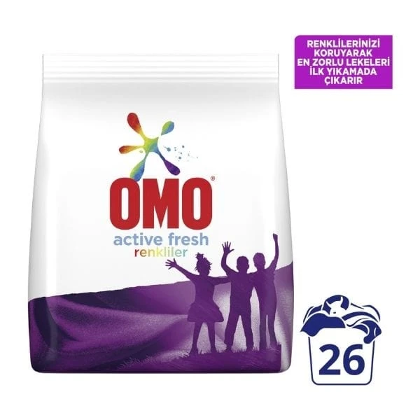 Omo Active Fresh Toz Çamaşır Deterjanı Renkliler İçin 4 Kg